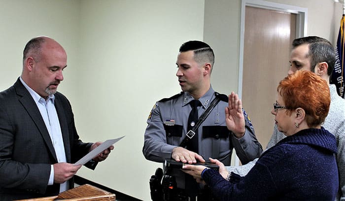 Robert Campolei was hired as a full-time police officer. (Photo courtesy Manchester Township)