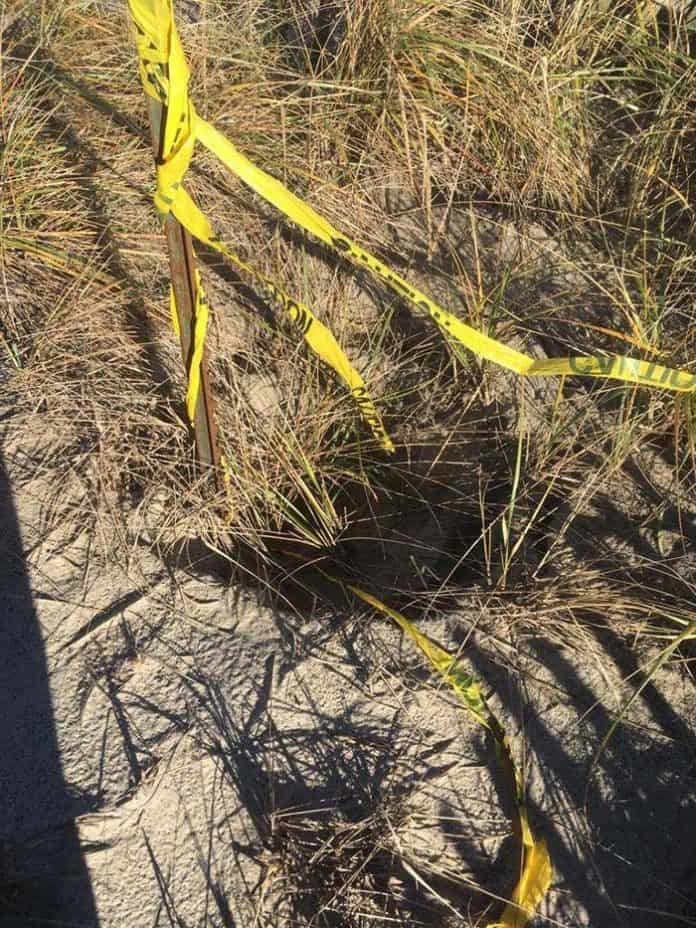 Sinkholes are forming in areas around the borough. (Photo courtesy Mantoloking Police Department)