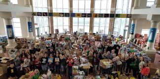 Students, faculty and staff came together to collect a whopping 72,095 nonperishable food items for donation during the month of December. (Photo courtesy Southern Regional School District)