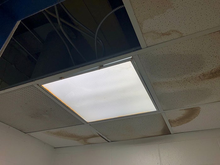 Cracked walls, leaking ceilings, and other issues will be repaired. (Photo courtesy Toms River Schools)