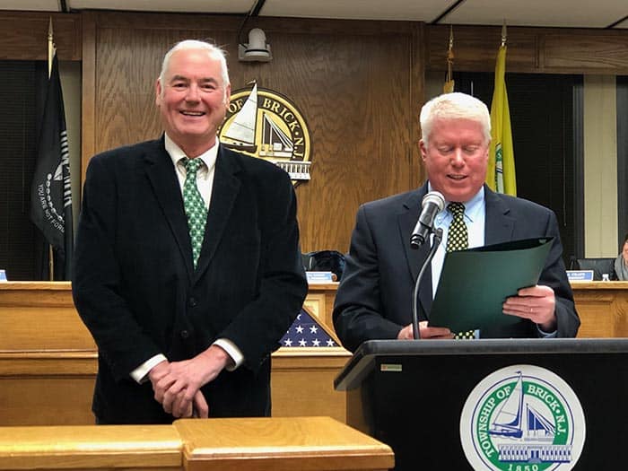 Sean Kinnevy was honored by Mayor John Ducey upon his retirement. (Photo by Judy Smestad-Nunn)