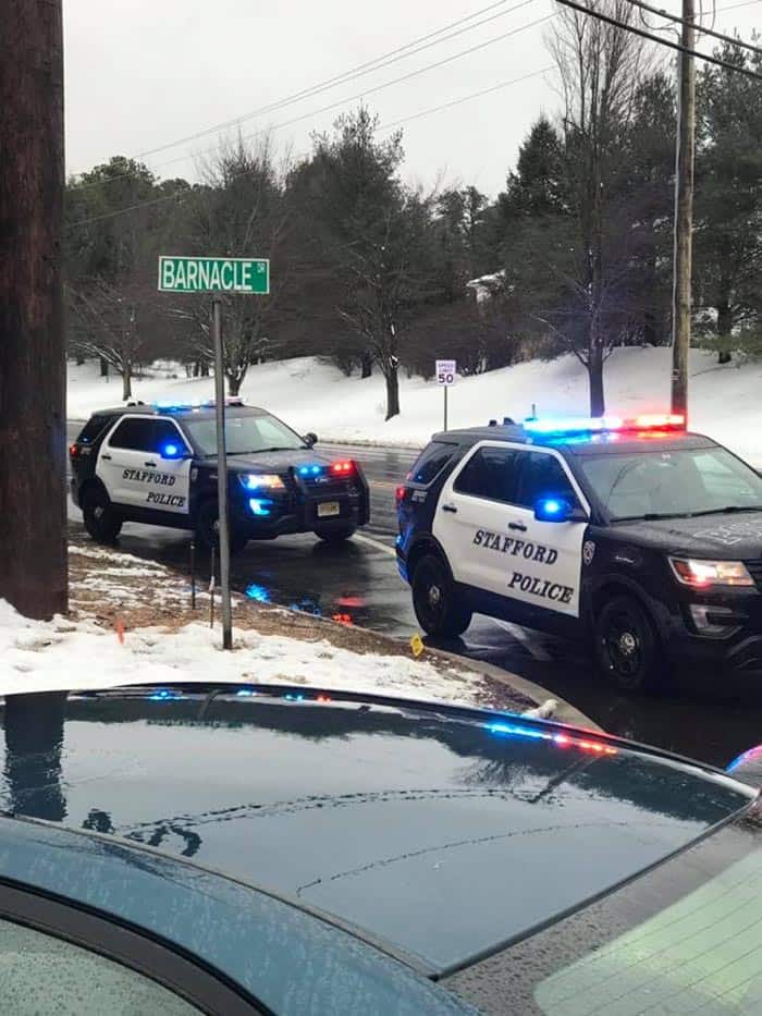 There is no left turn onto Route 72 from Barnacle Drive. (Photo courtesy Stafford Township Emergency Medical Services)