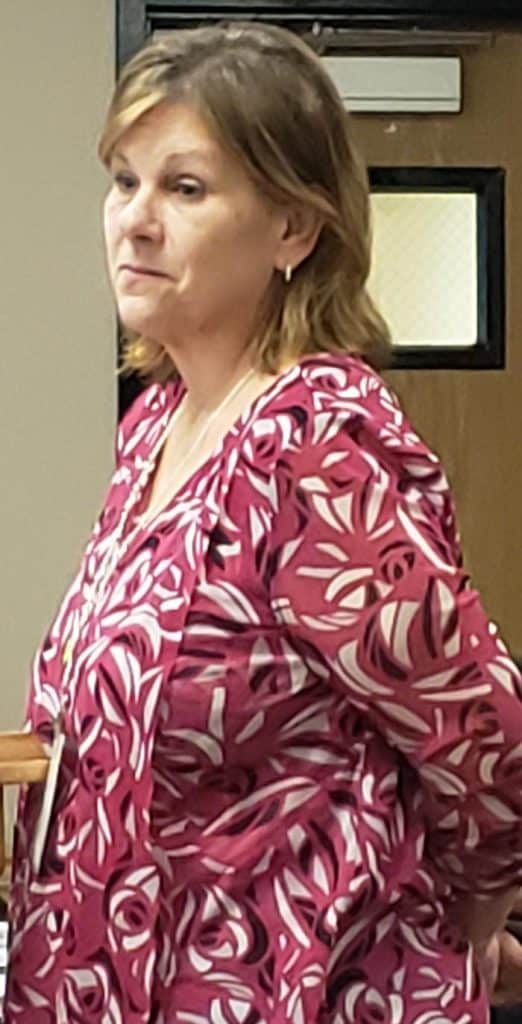 Jackson School District Director of Transportation Susan Spence speaks to members of the School Board about the needs and challenges of her department during a recent school board meeting. (Photo by Bob Vosseller)