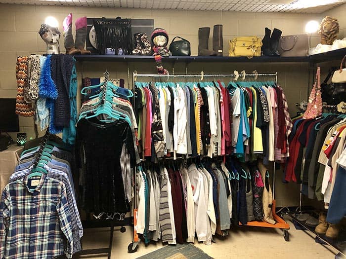 The McAuliffe Middle School recently opened its own Vintage Shop based within its school library. (Photo courtesy Jackson Township School District)