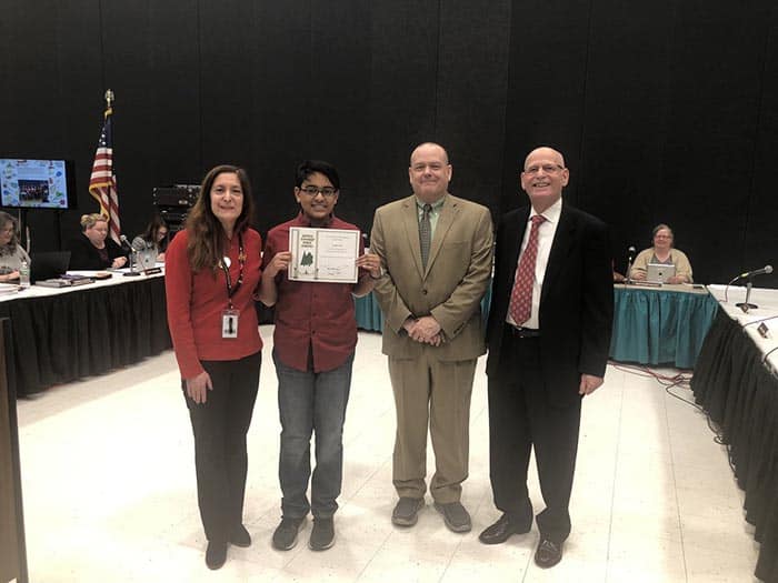 Kechav Nair was recognized for placing 1st in the state in the Elks Essay Contest. (Photo courtesy Howell Township Schools) 