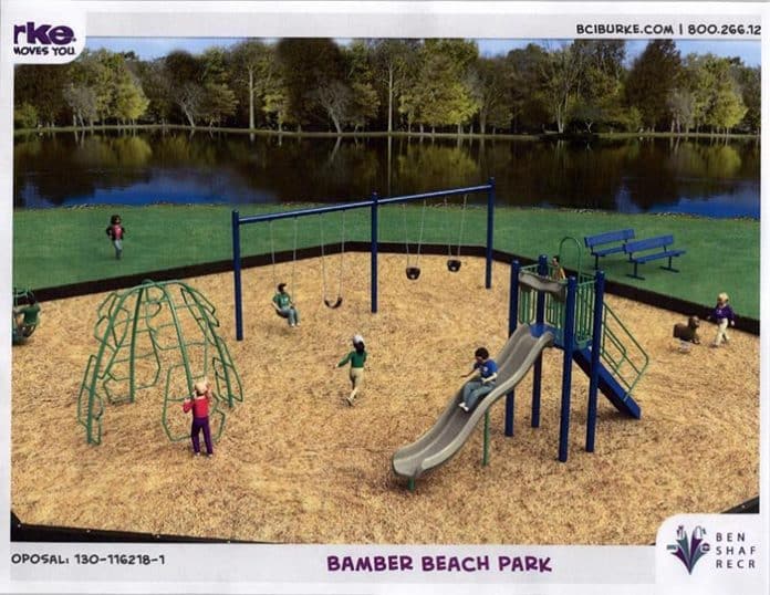 A rendering of the new park at Bamber Lake. (Photo courtesy Lacey Township)