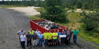 Volunteers and Clean Communities personnel clean over 5 tons of trash for the Barnegat Bay blitz on June 7. (Photo courtesy Toms River Township)