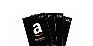 Amazon gift cards. (File photo)