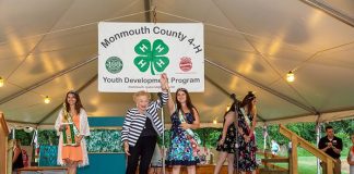 Freeholder Lillian G. Burry and Olive Scaff of Atlantic Highlands celebrate after the Monmouth County Fair 4-H Ambassador crowning held on Wednesday, July 24 at East Freehold Park. (Photo courtesy Monmouth County)