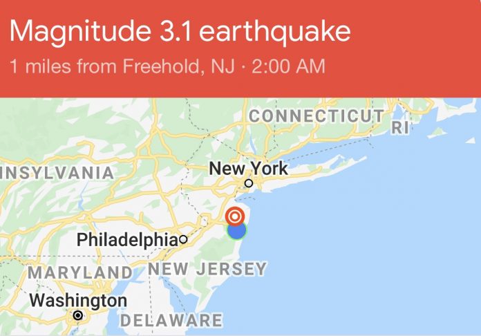 A 2.3 Magnitude Earthquake Shook 3 North Jersey Counties Yesterday