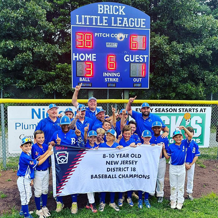 Brick Little League Team Wins NJ District 18 Championship Jersey
