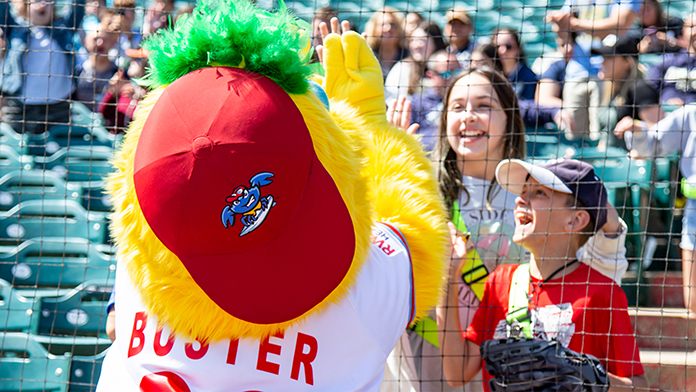 Let's be honest, Buster is everyone's best friend at the BlueClaws