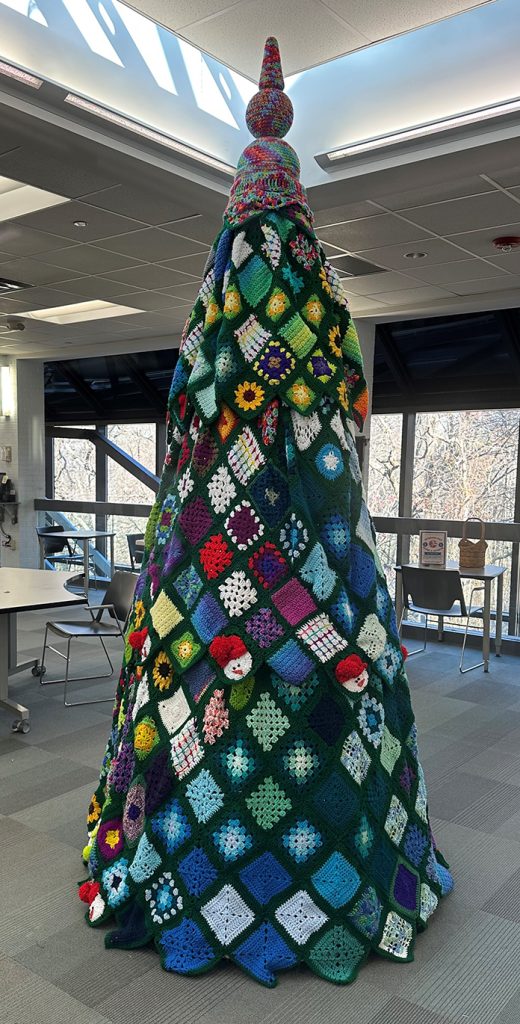 Handmade Crochet Tree Brings Community Together